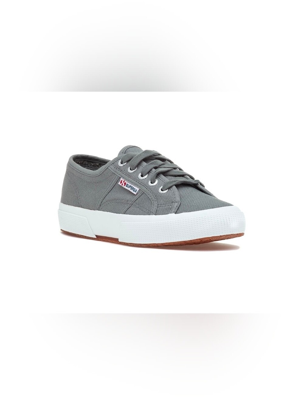 Superga Gray Cotton Canvas Sneakers, Size 37 (US Men's 5/Women's 6.5)